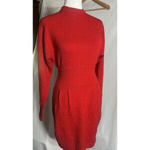 St John Knit Custom Red Knit Dress
